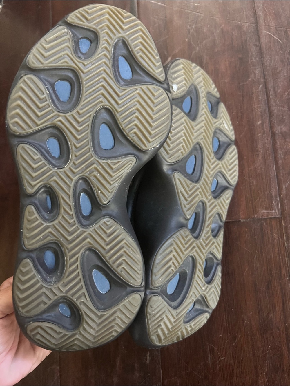 Yeezy Kids Black and Tan Chunky Sneaker - Picture 3 of 4